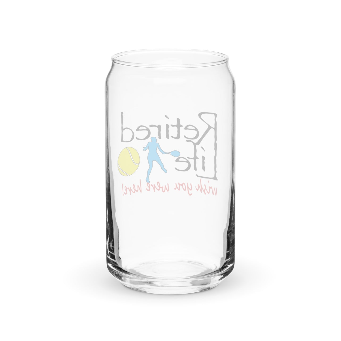 Can-shaped glass Lady Tennis