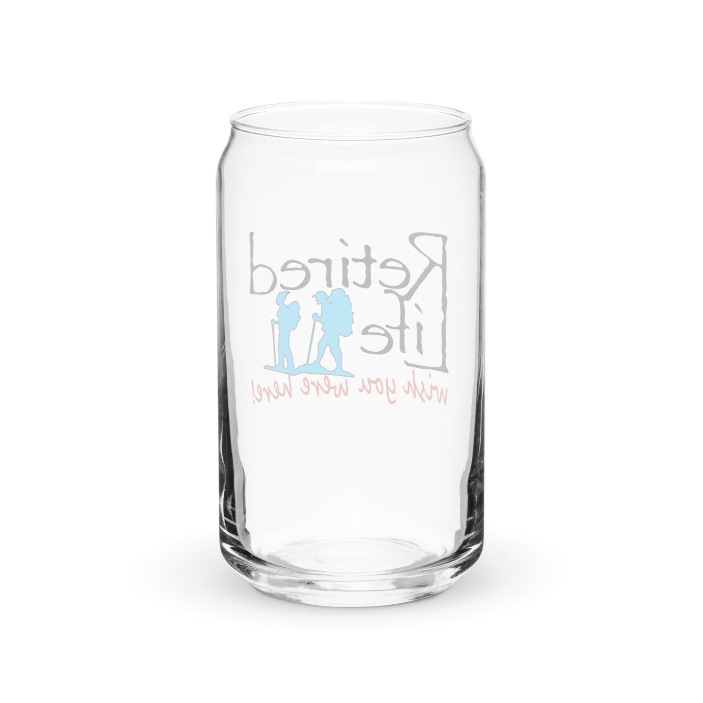 Can-shaped glass Hiking Couple