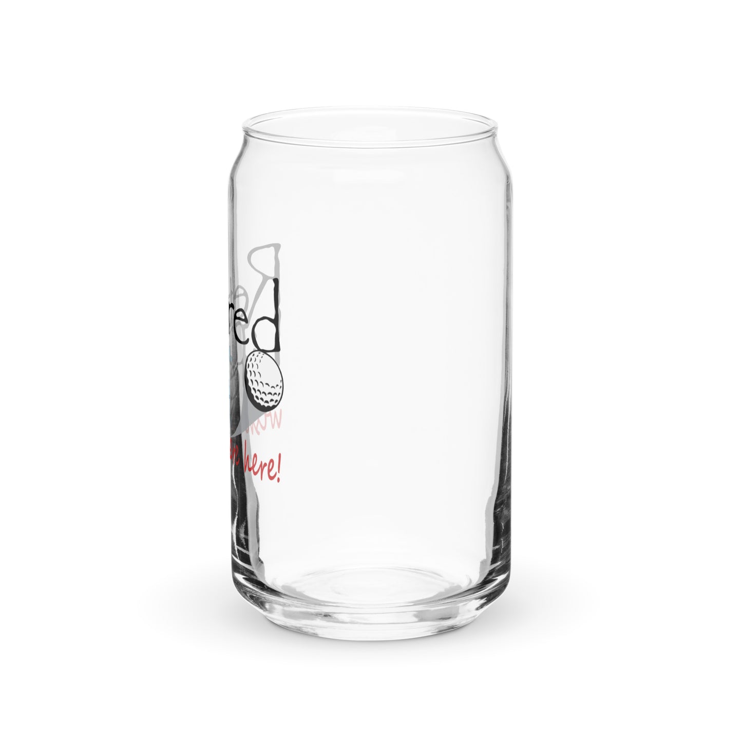 Can-shaped glass Lady Golfer