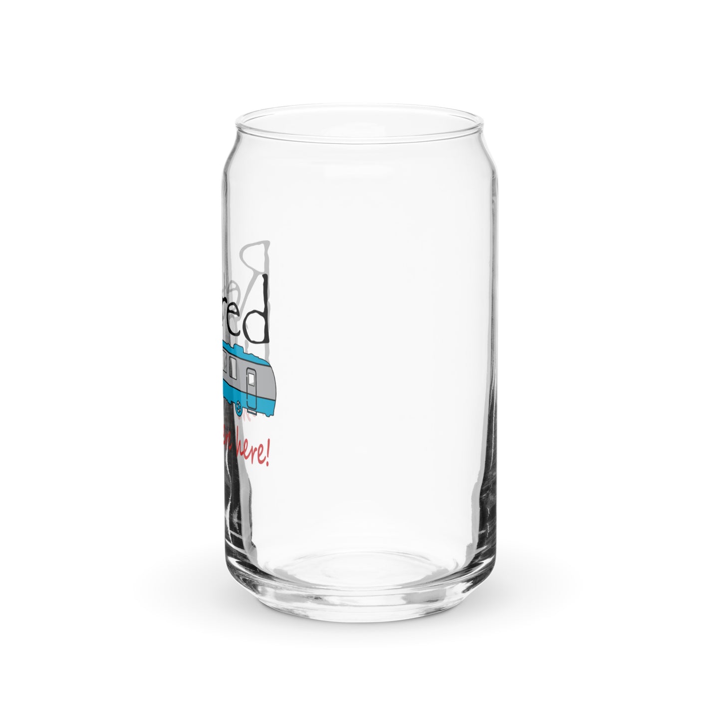 Can-shaped glass Travel Trailer