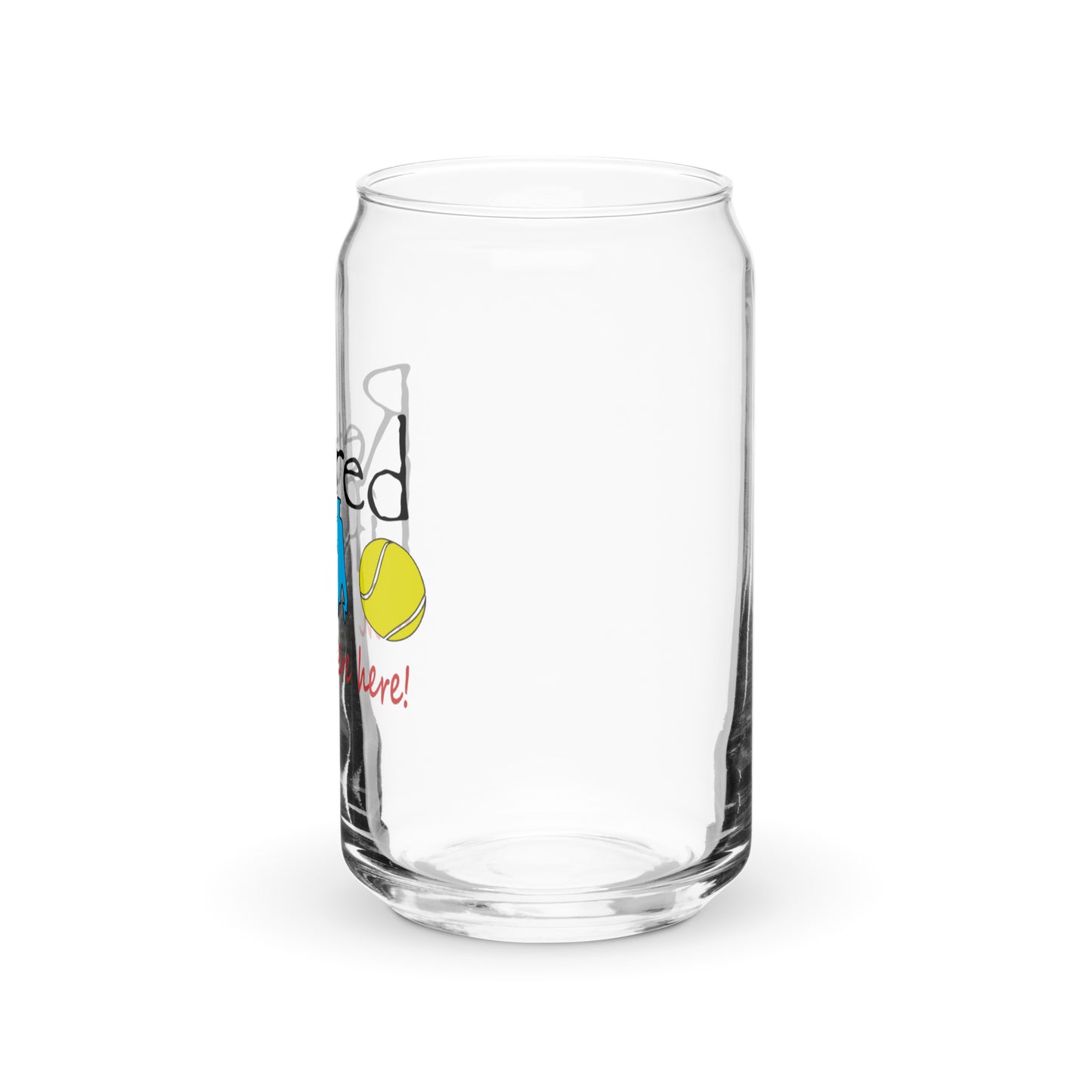 Can-shaped glass Man Tennis