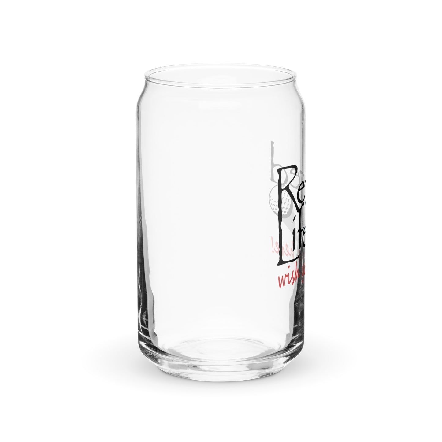 Can-shaped glass Lady Golfer