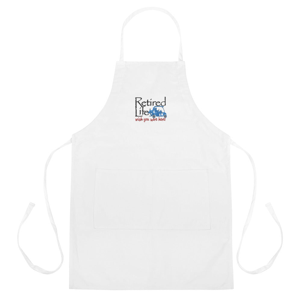 Embroidered Apron Golf Cart Couple