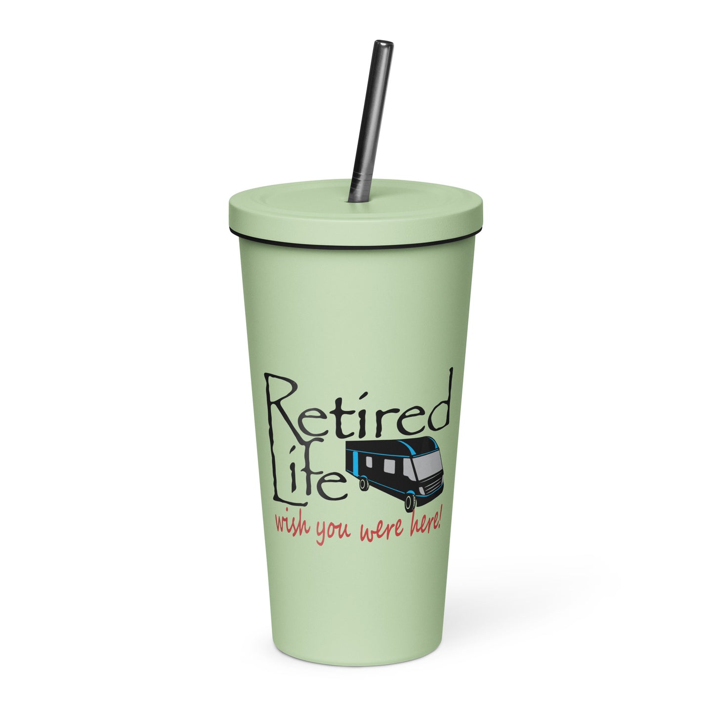 Insulated tumbler with a straw Motorhome