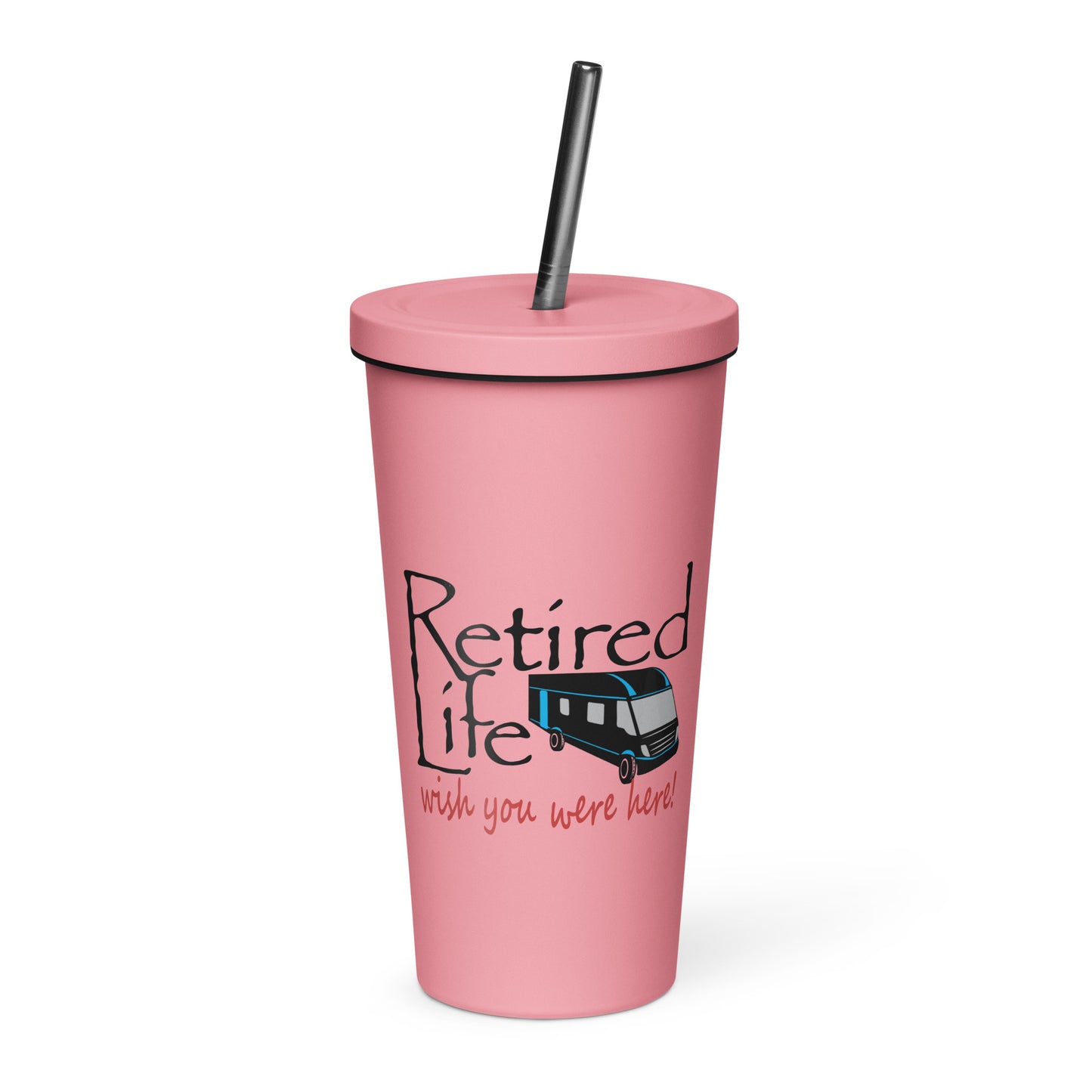 Insulated tumbler with a straw Motorhome