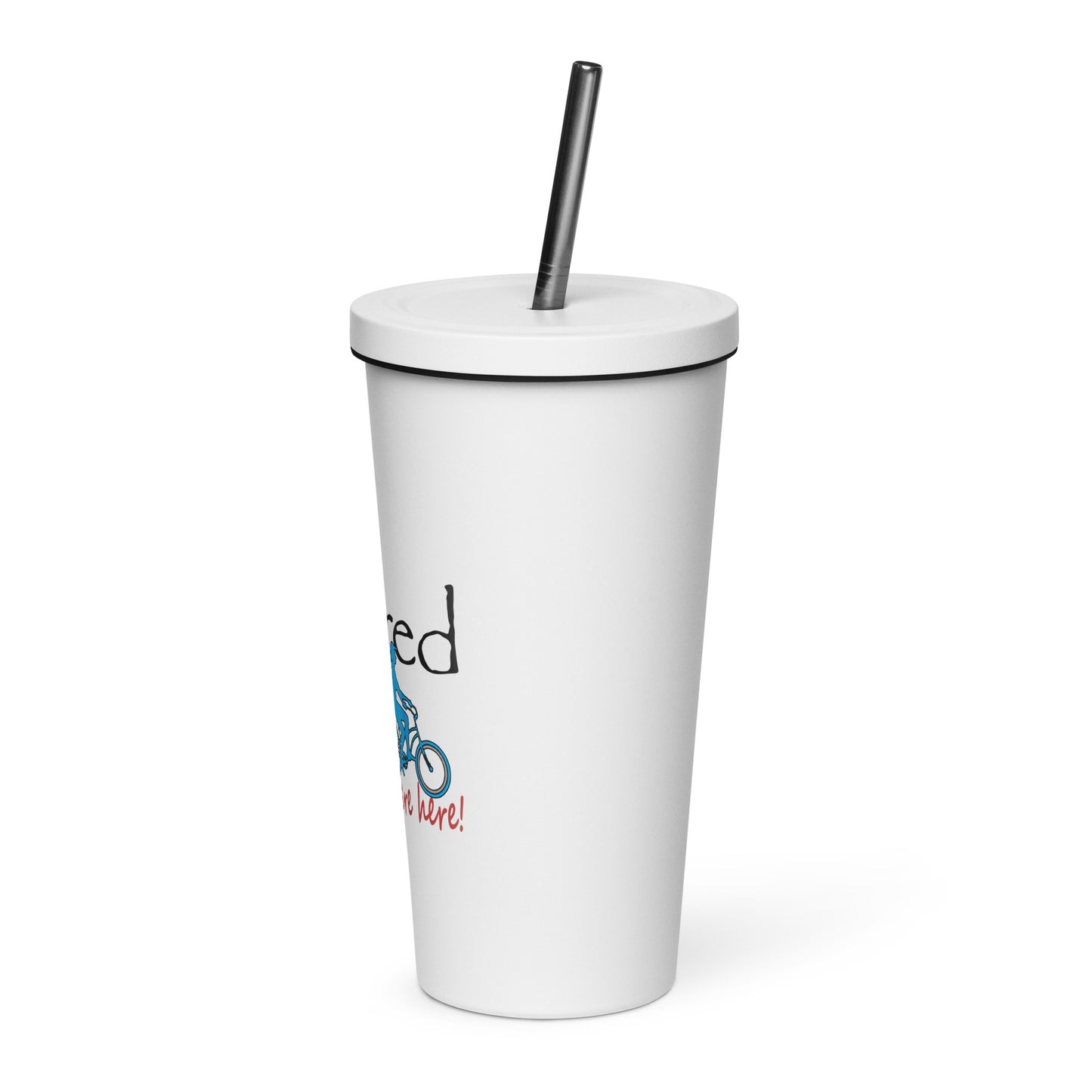 Insulated tumbler with a straw Beach Cruiser Lady