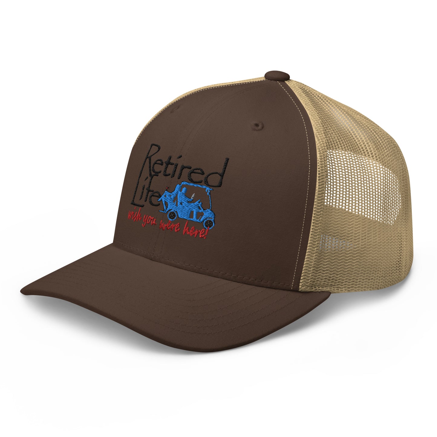 Trucker Cap Golf Cart Couple