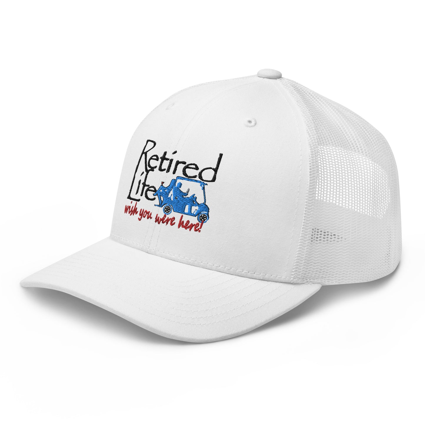Trucker Cap Golf Cart Couple