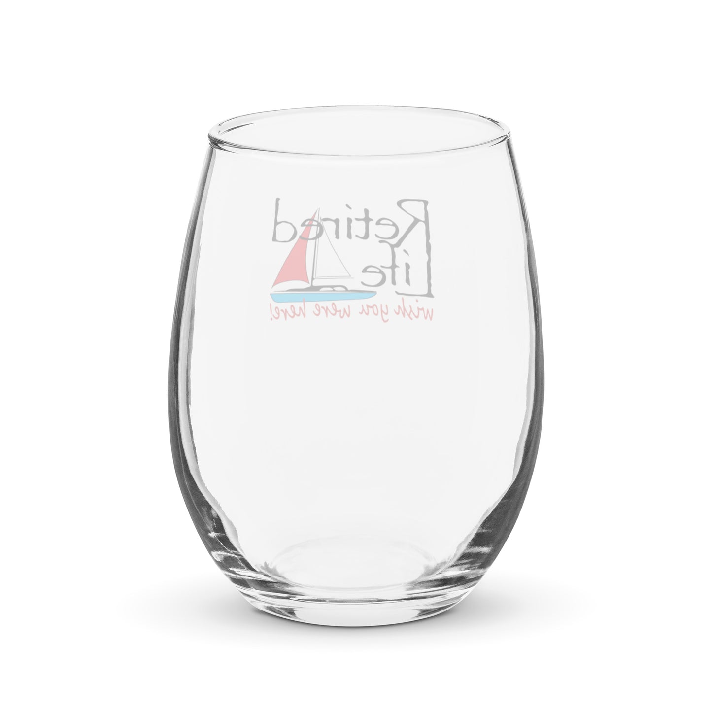 Stemless wine glass Sailboat