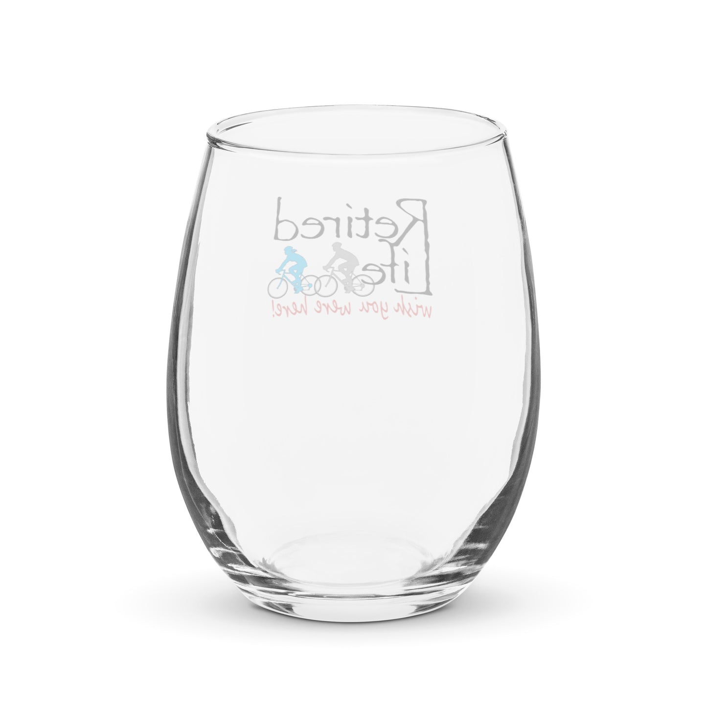 Stemless wine glass Road Bike Couple