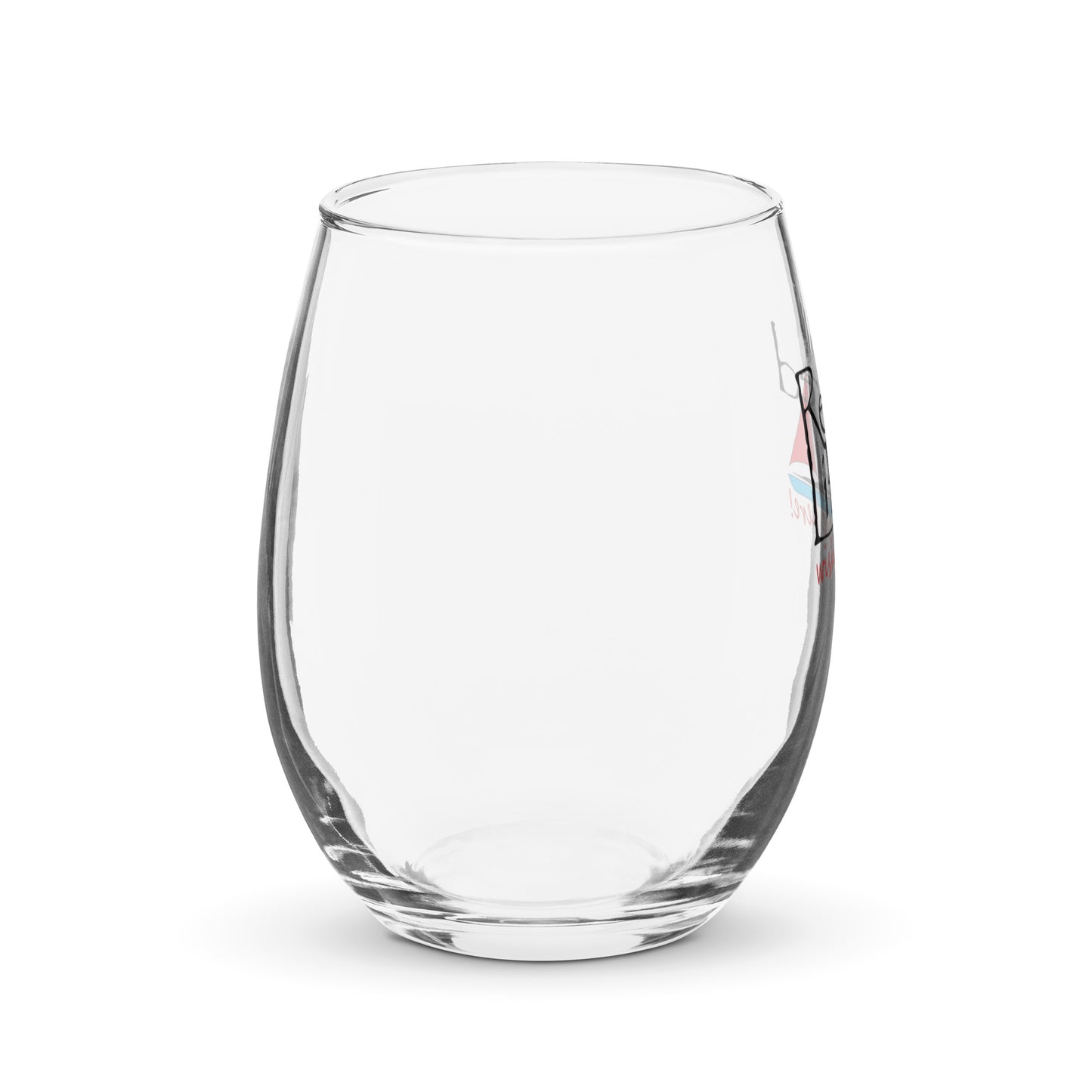 Stemless wine glass Sailboat