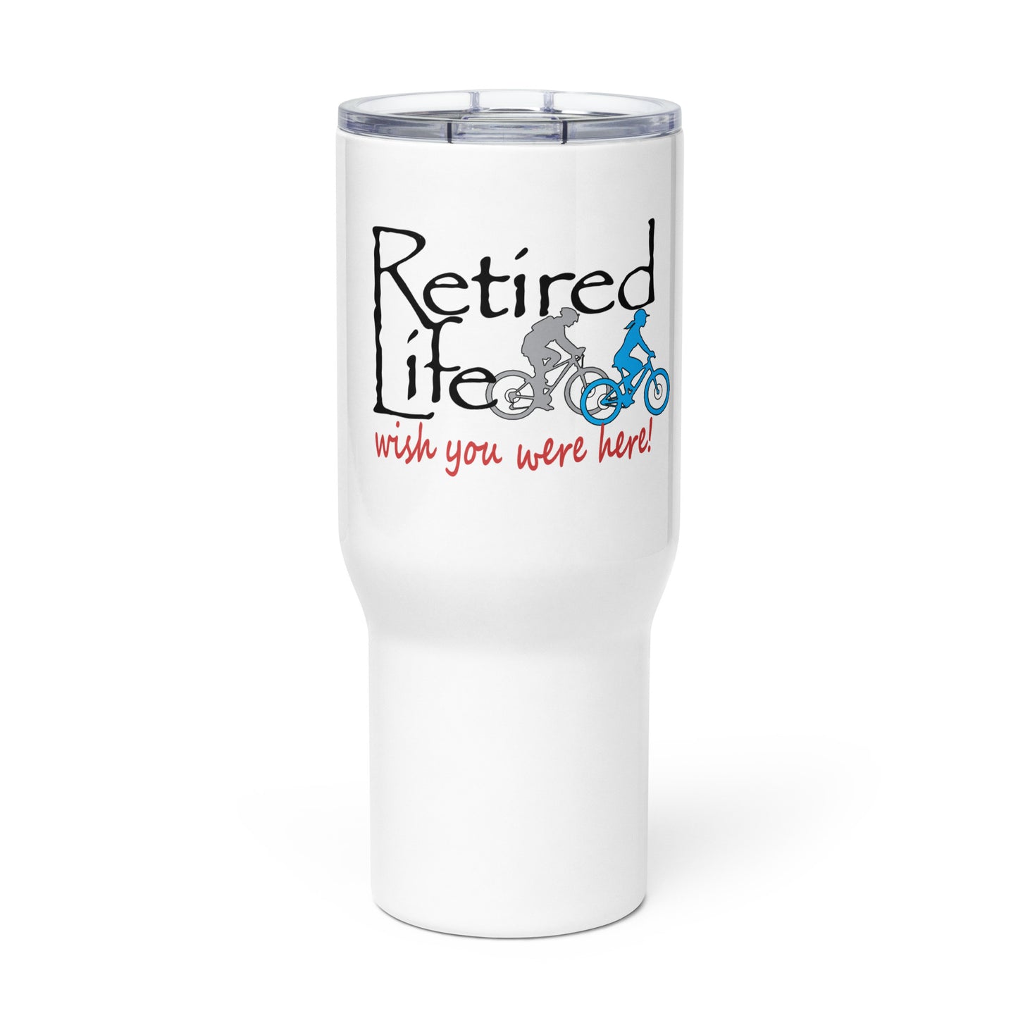 Travel mug with a handle Mountain Bike Couple