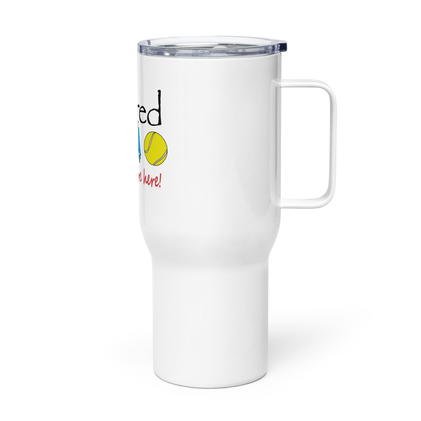 Travel mug with a handle Man Tennis