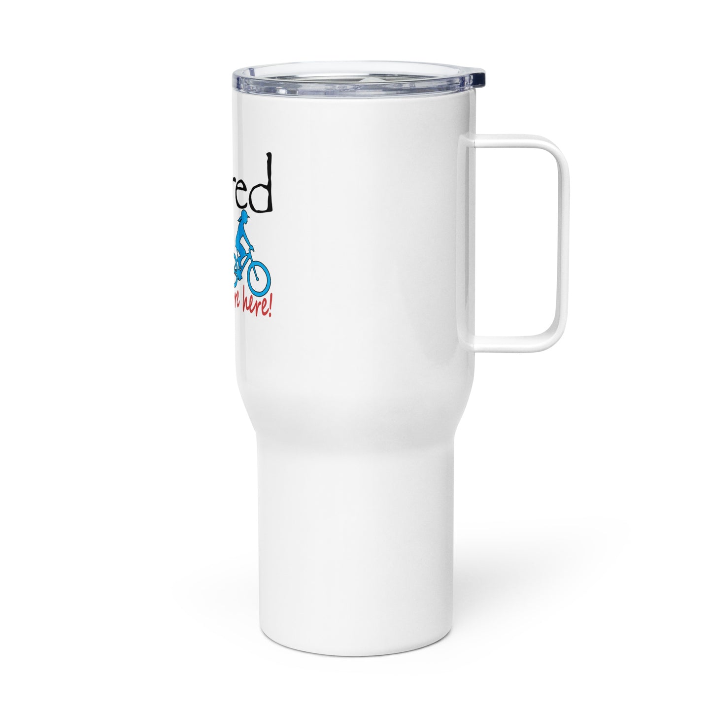 Travel mug with a handle Mountain Bike Lady