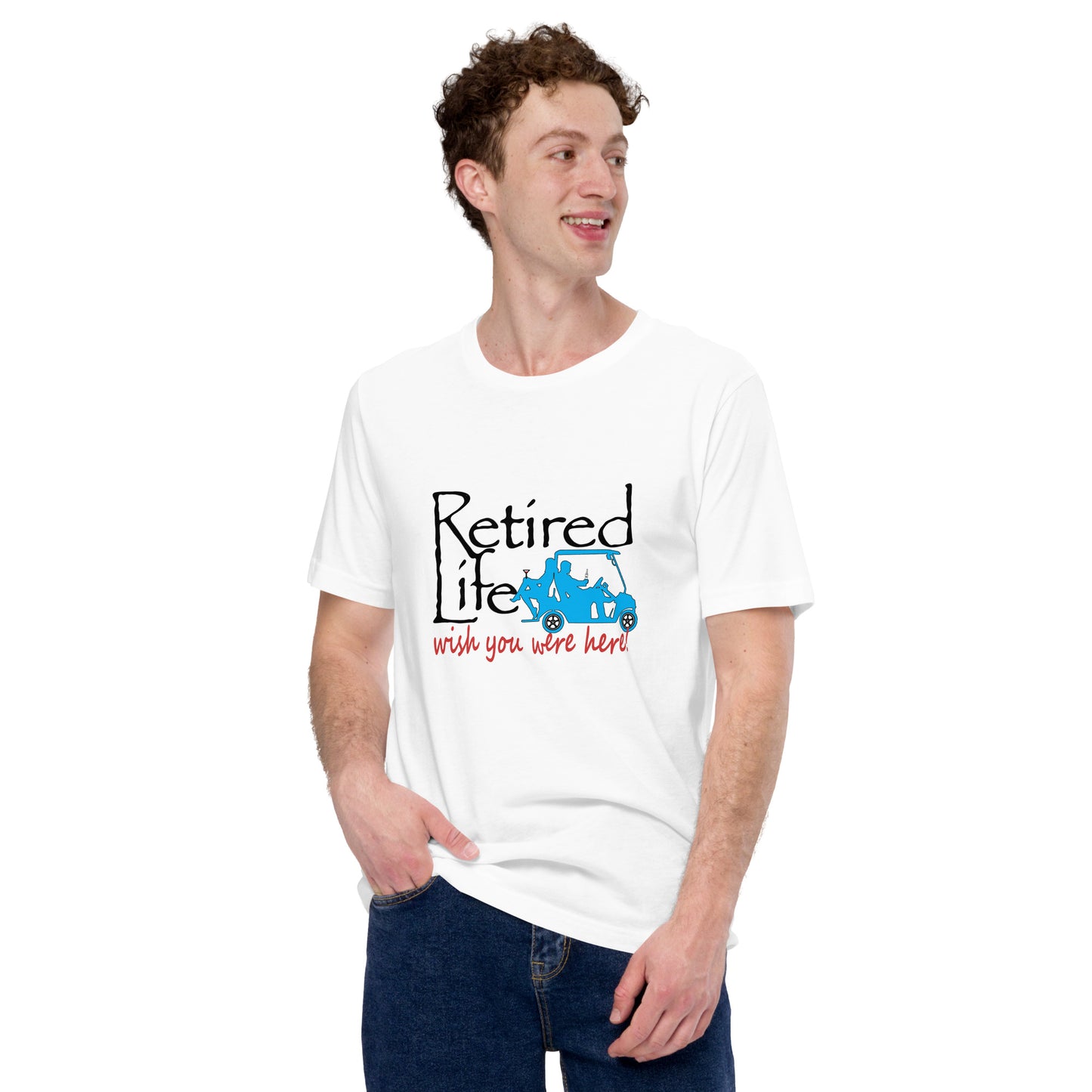 Unisex t-shirt Golf Cart Couple
