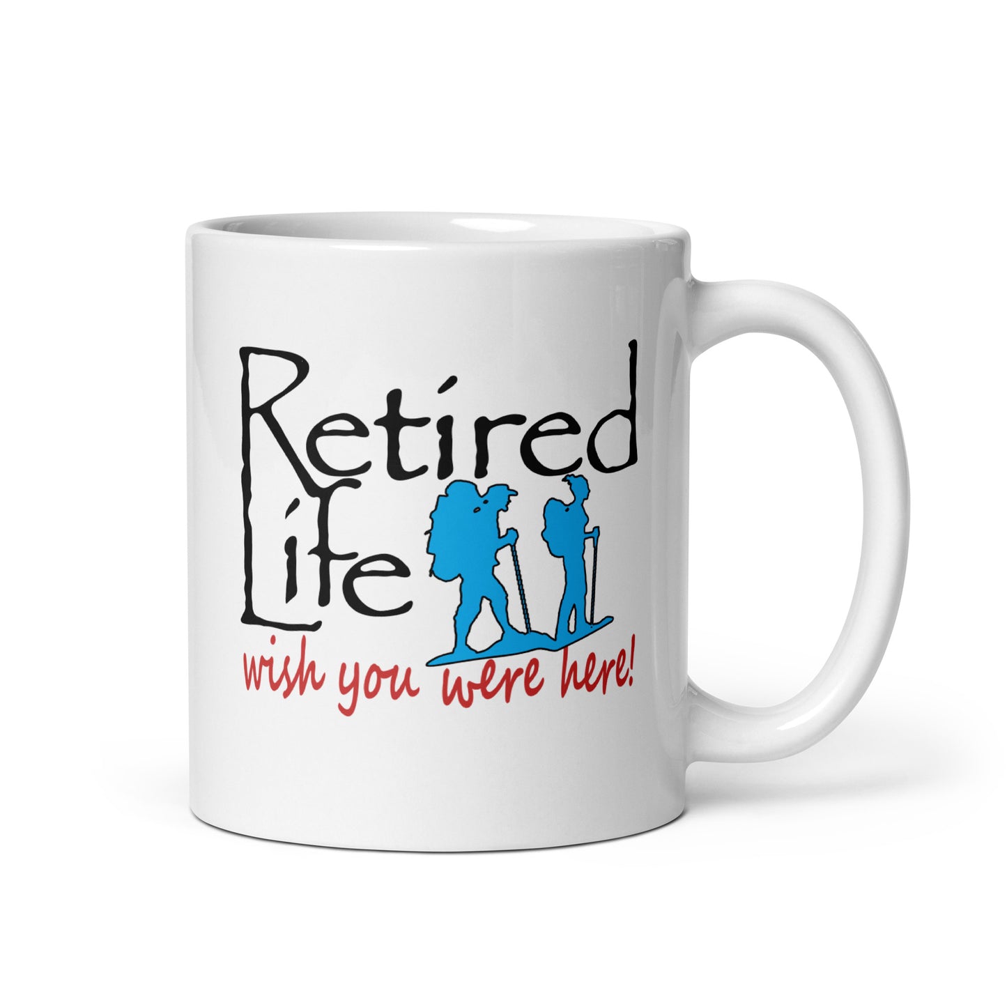 White glossy mug Hiking Couple