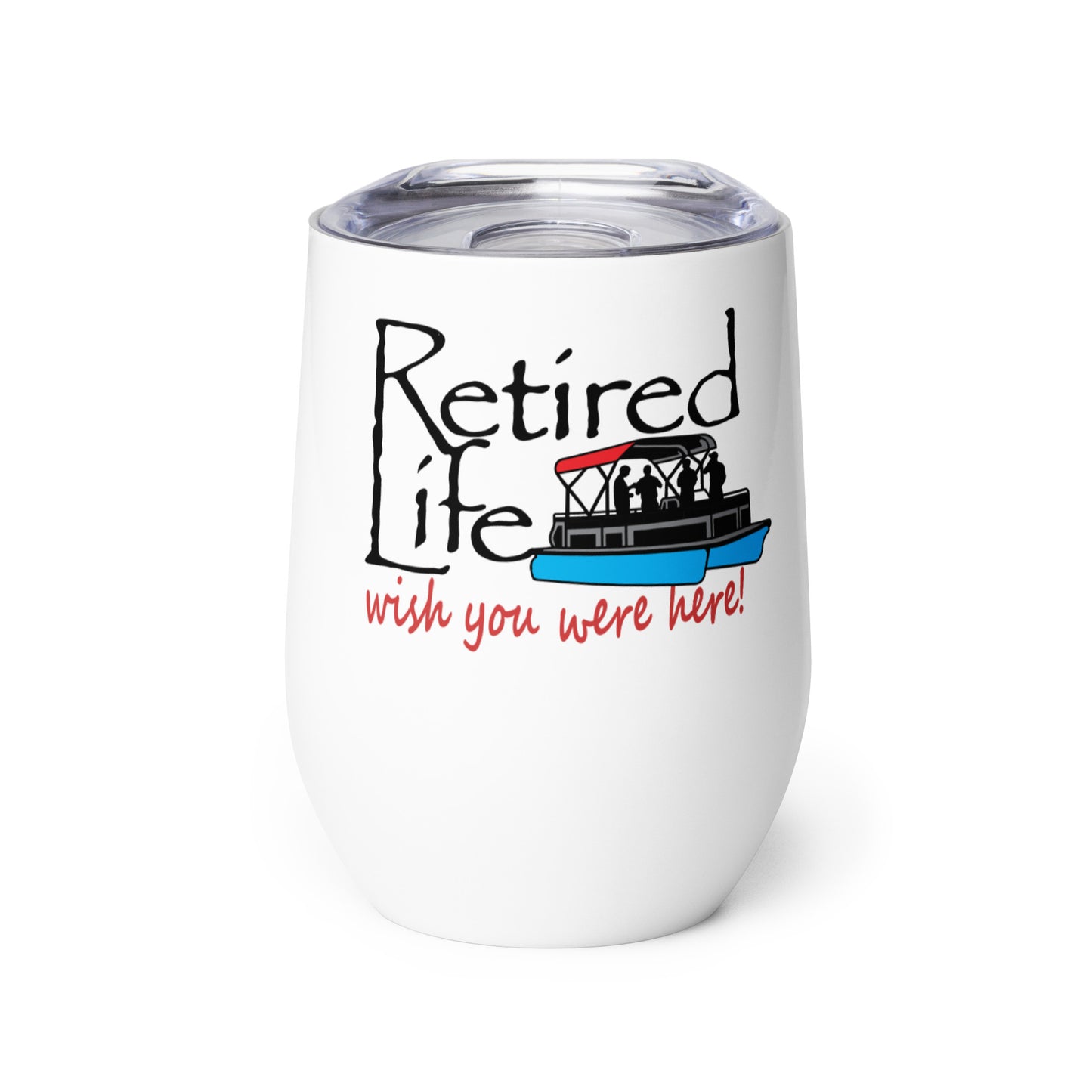 Wine tumbler Pontoon Boat