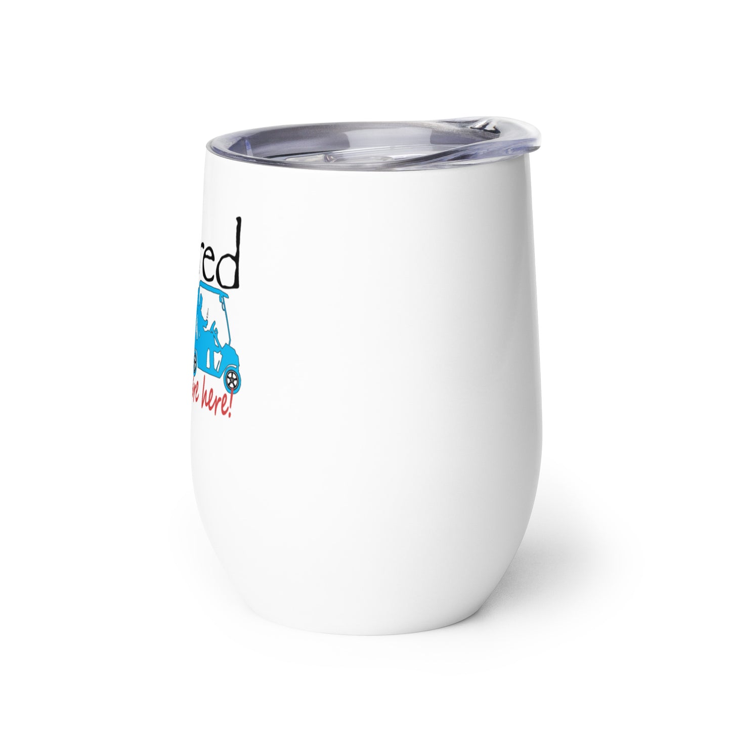 Wine tumbler Golf Cart Couple