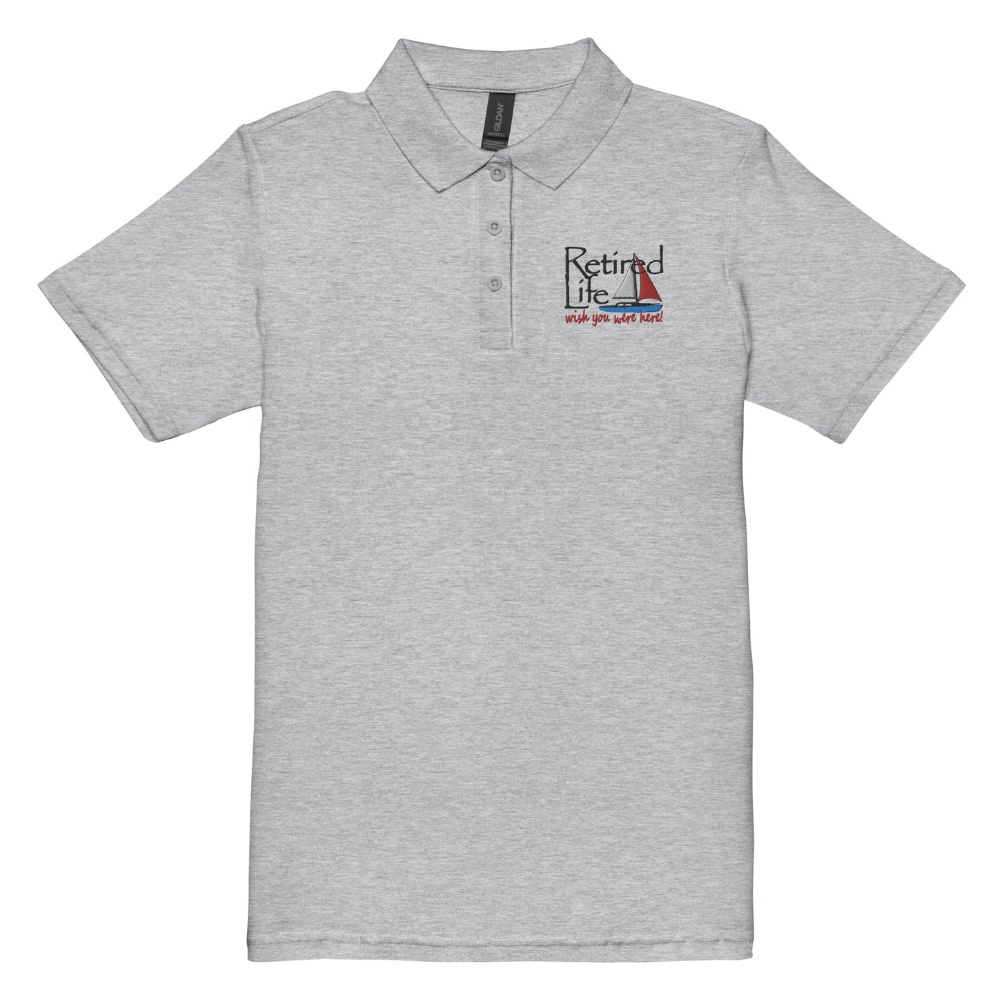 Women’s pique polo shirt Sailboat