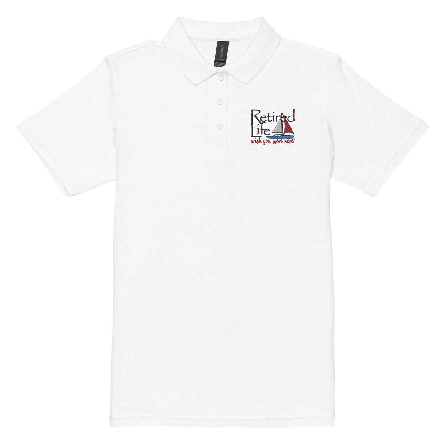 Women’s pique polo shirt Sailboat