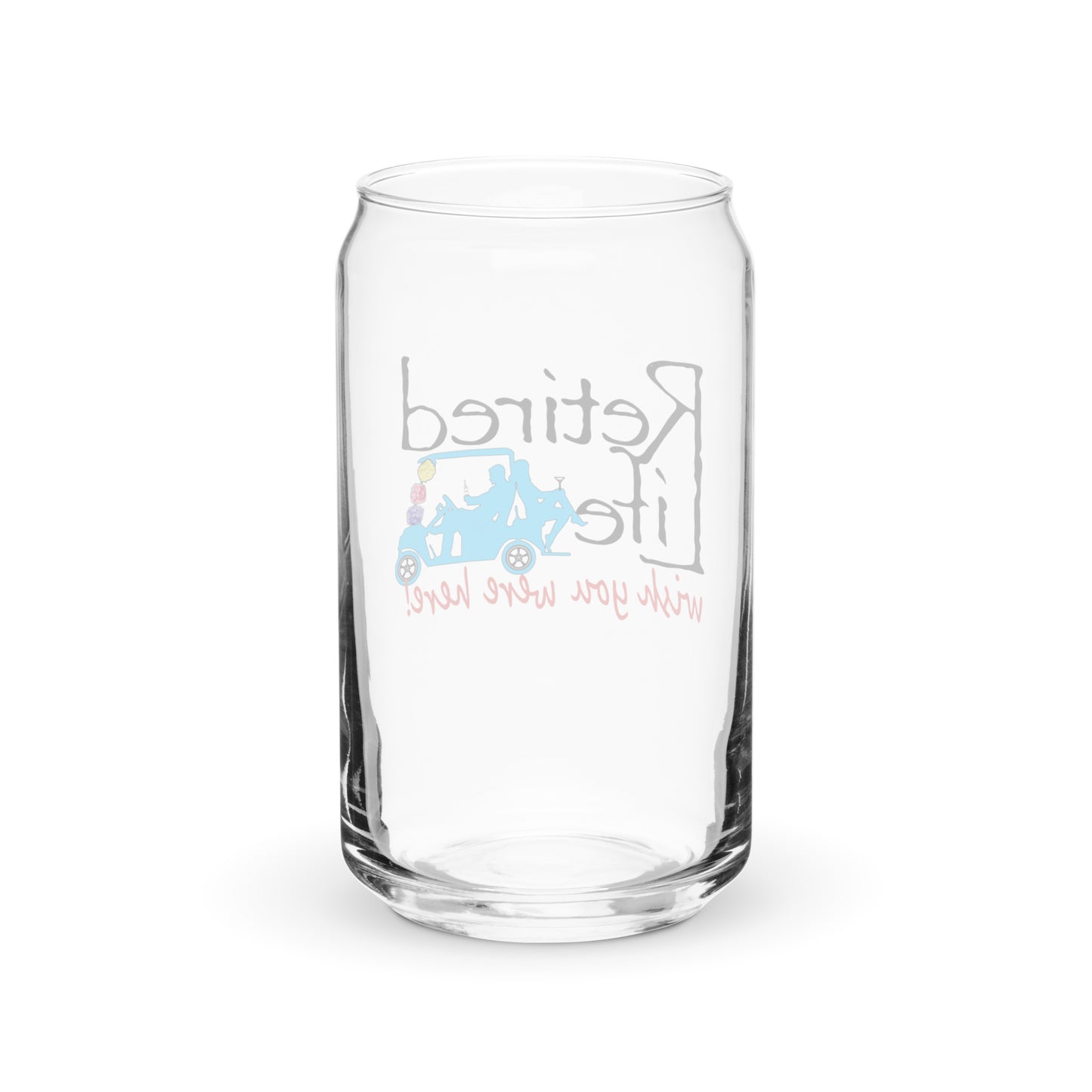 Can-shaped glass Cart - Loofahs Couple