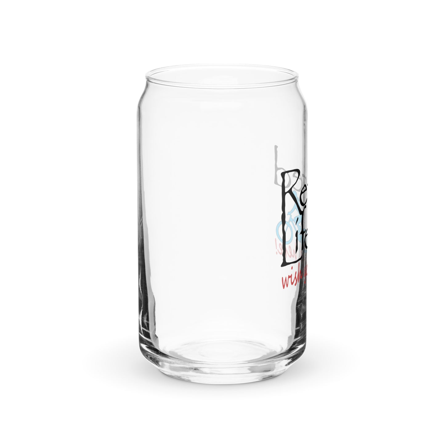 Can-shaped glass Mountain Bike Lady