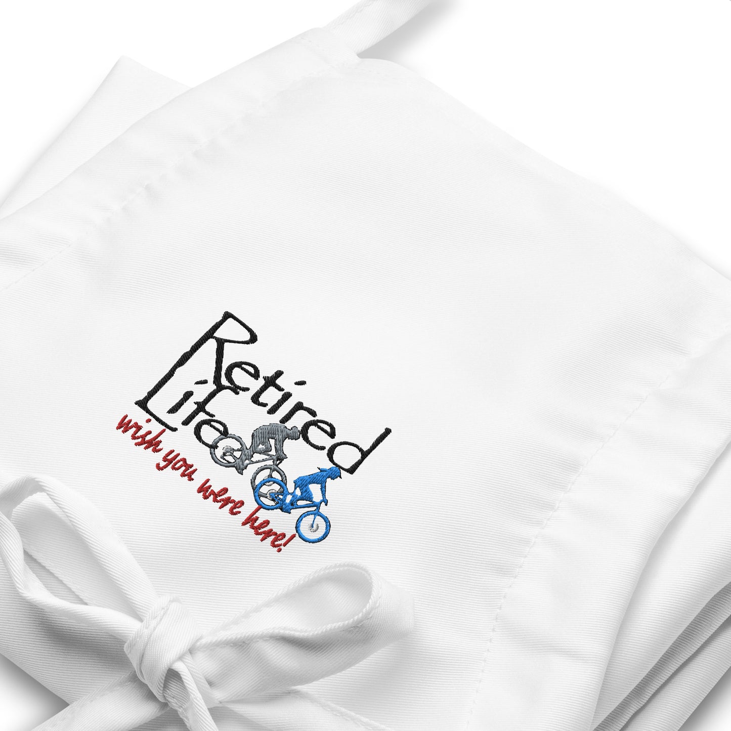 Embroidered Apron Mountain Bike Couple