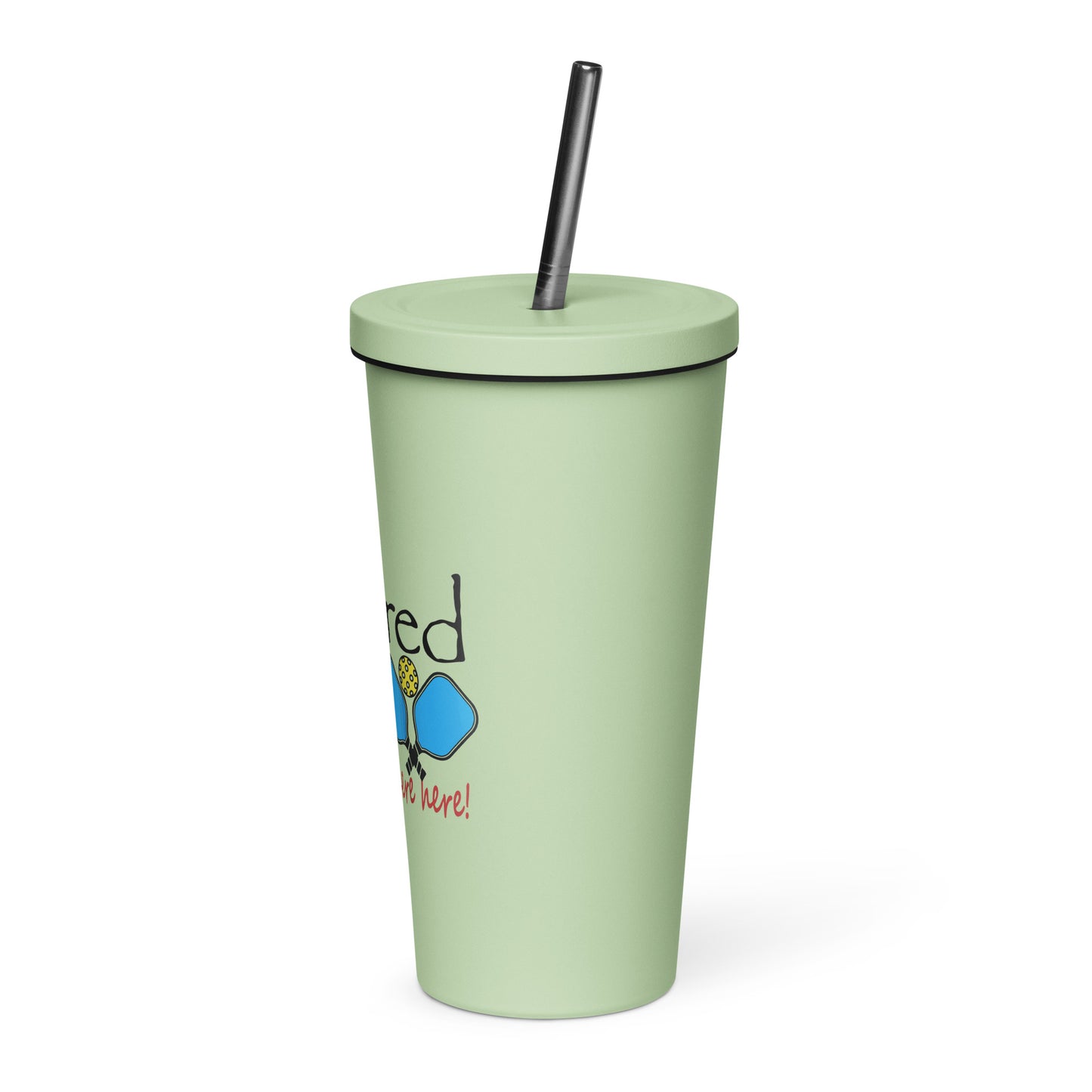 Insulated tumbler with a straw Pickleball Paddles