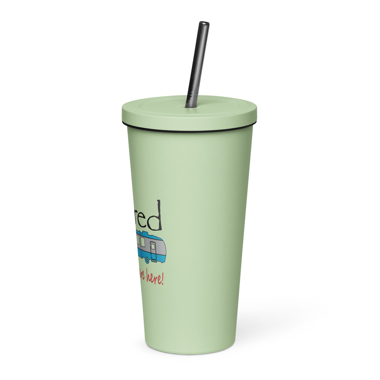 Insulated tumbler with a straw Travel Traveler