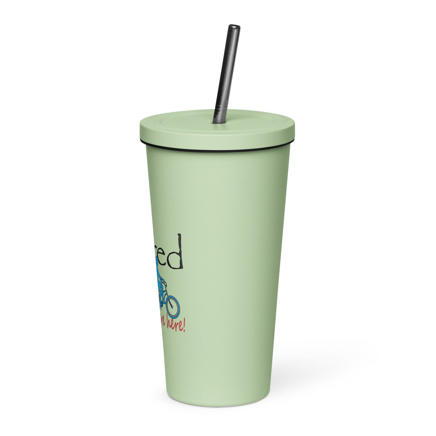 Insulated tumbler with a straw Beach Cruiser Lady