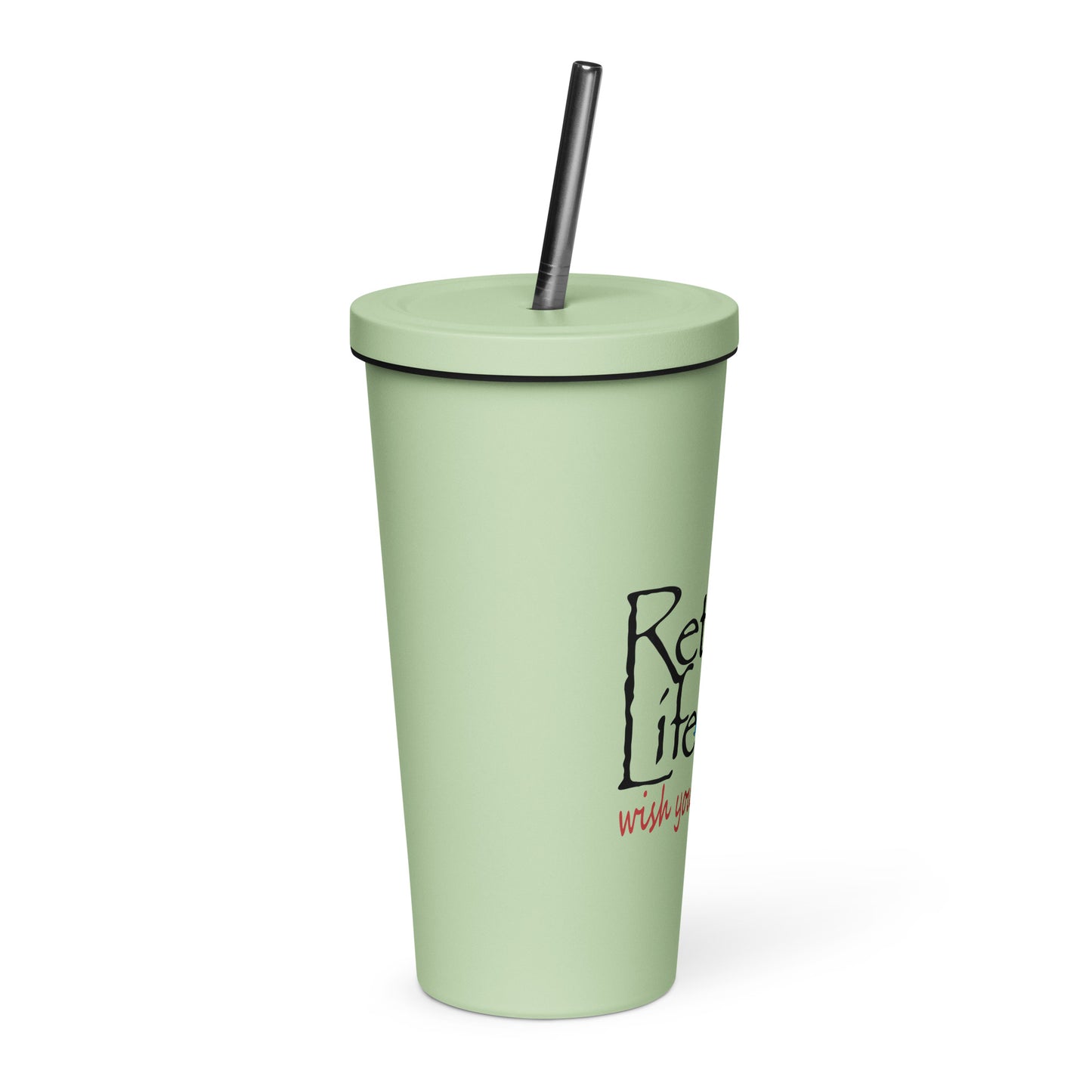 Insulated tumbler with a straw Cart - Loofahs Couple