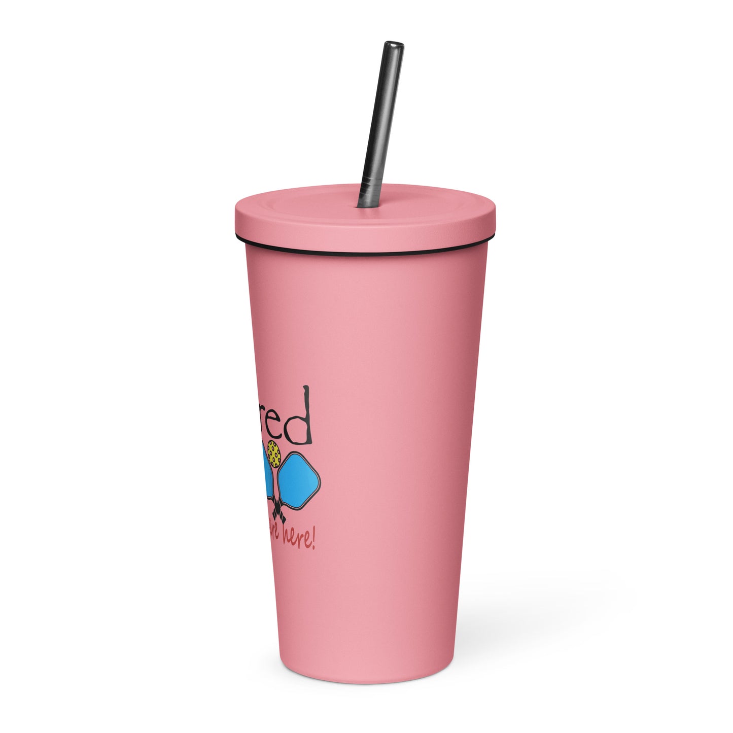Insulated tumbler with a straw Pickleball Paddles
