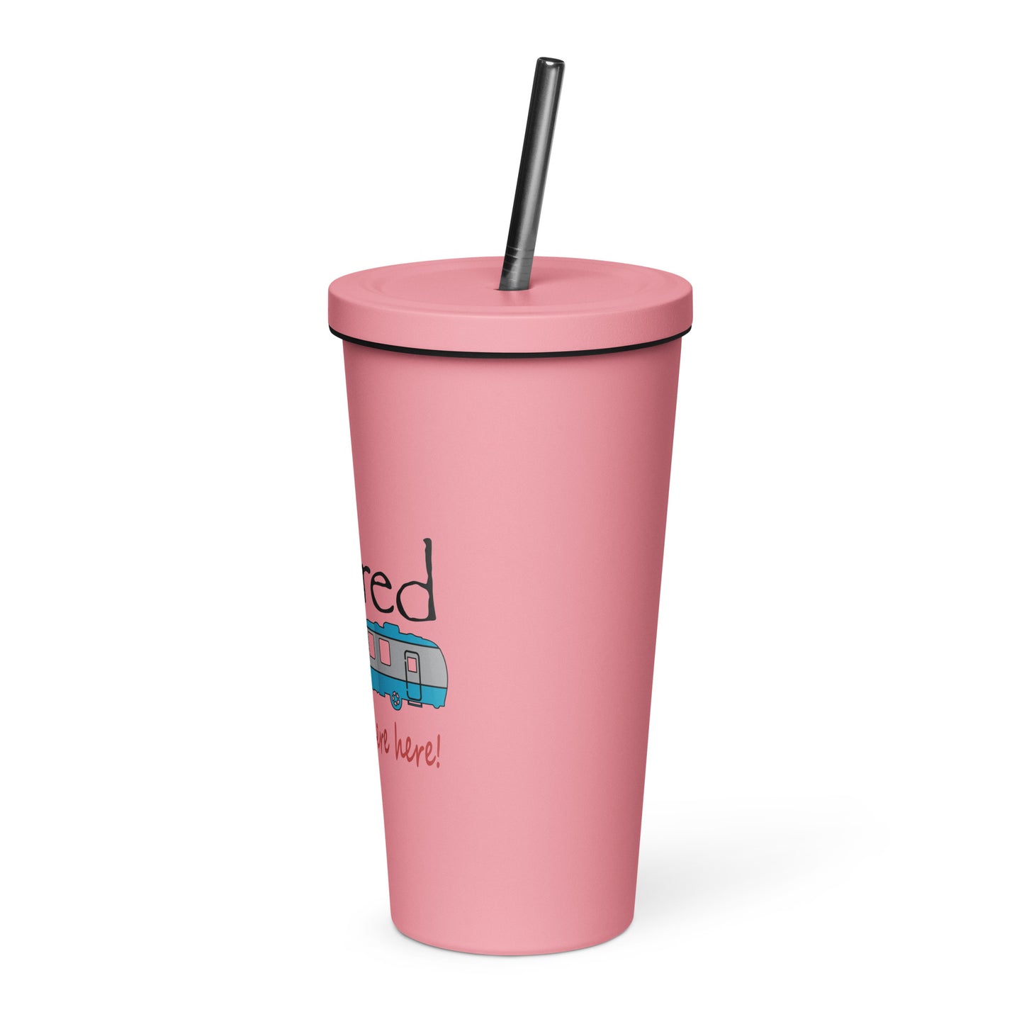 Insulated tumbler with a straw Travel Traveler