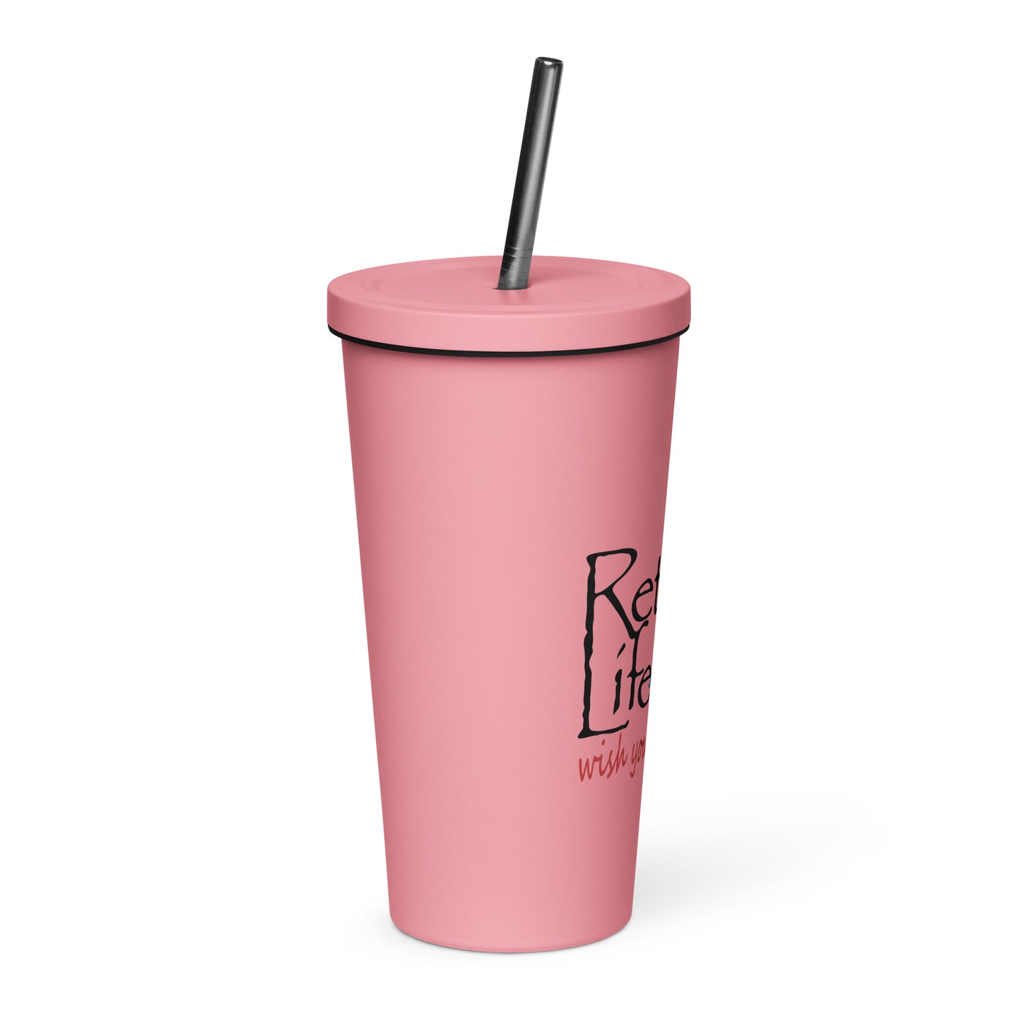 Insulated tumbler with a straw Cart - Loofahs Couple