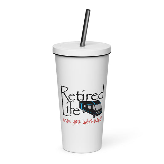 Insulated tumbler with a straw Motorhome
