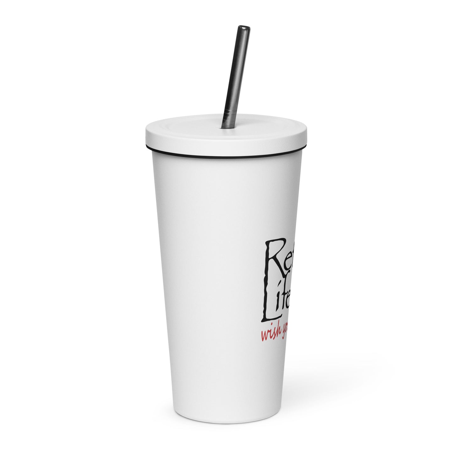 Insulated tumbler with a straw Fishing