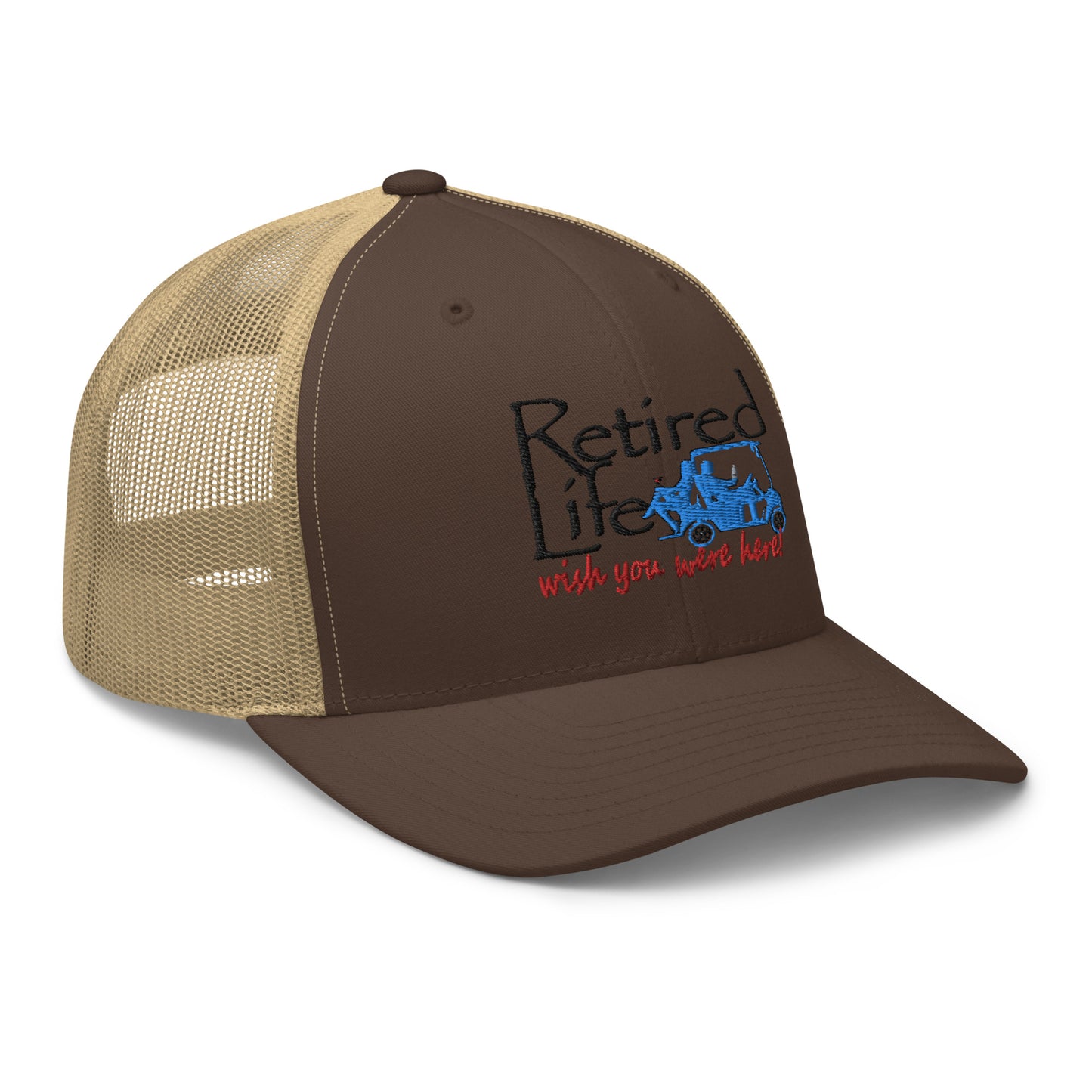 Trucker Cap Golf Cart Couple