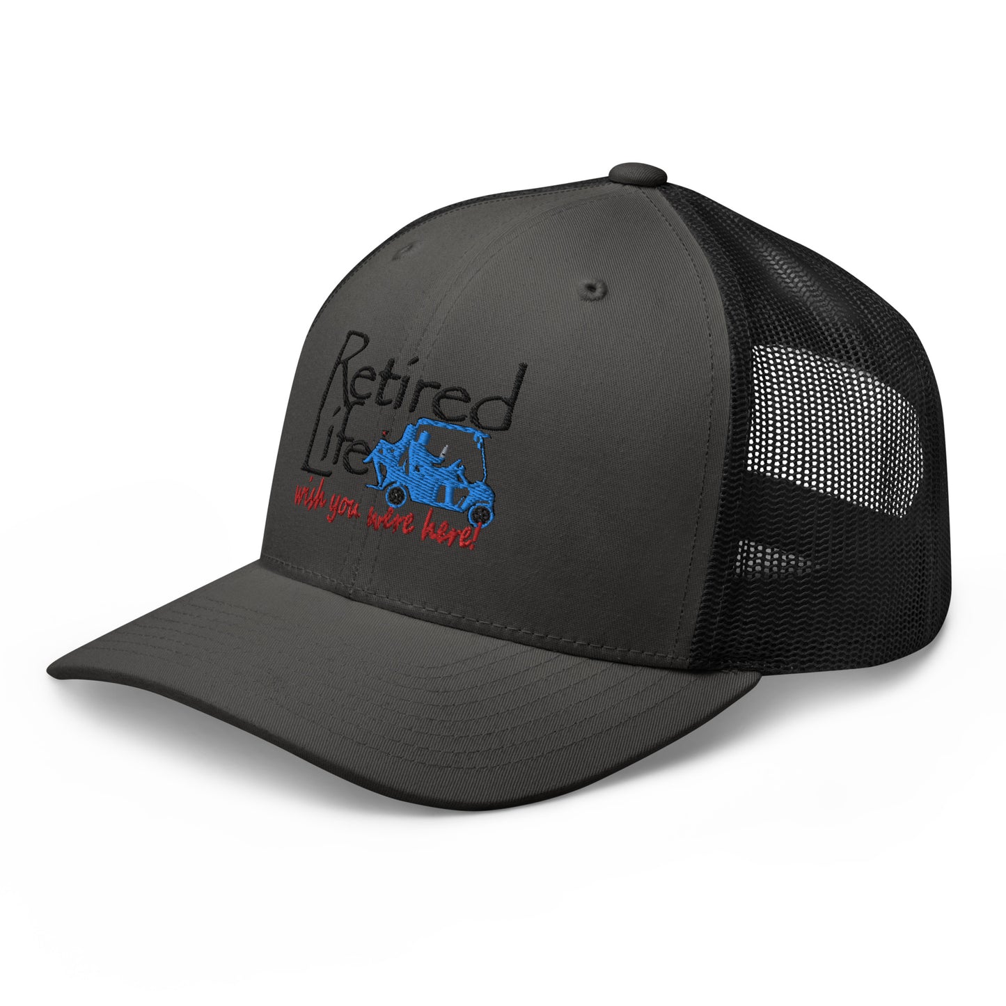 Trucker Cap Golf Cart Couple