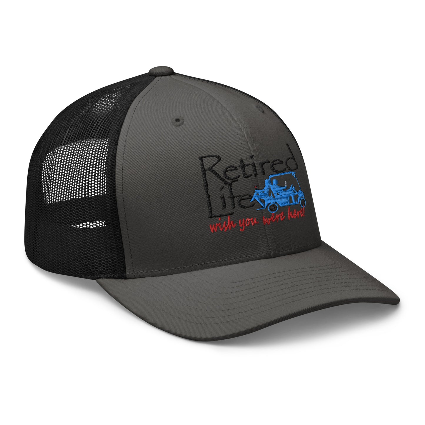 Trucker Cap Golf Cart Couple