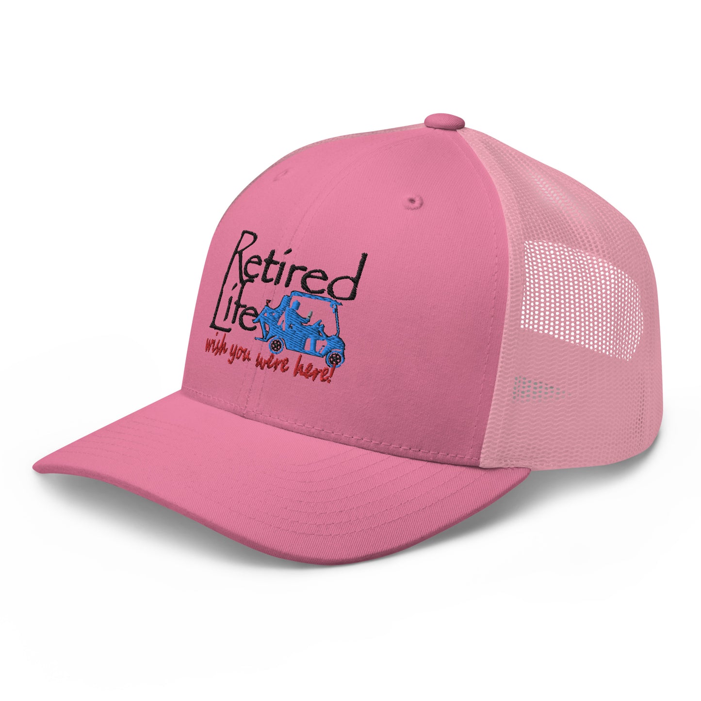 Trucker Cap Golf Cart Couple