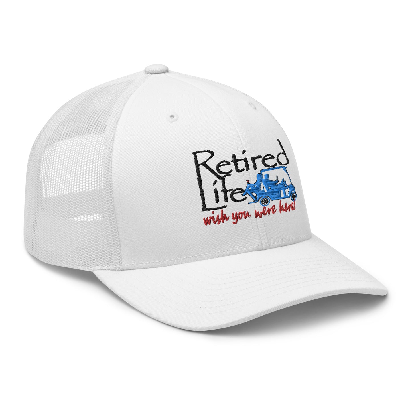 Trucker Cap Golf Cart Couple