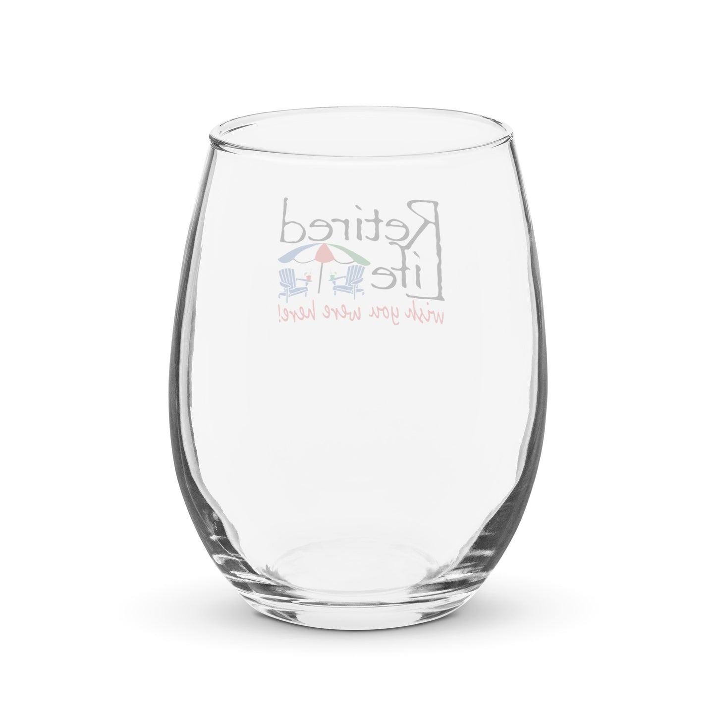 Stemless wine glass Beach