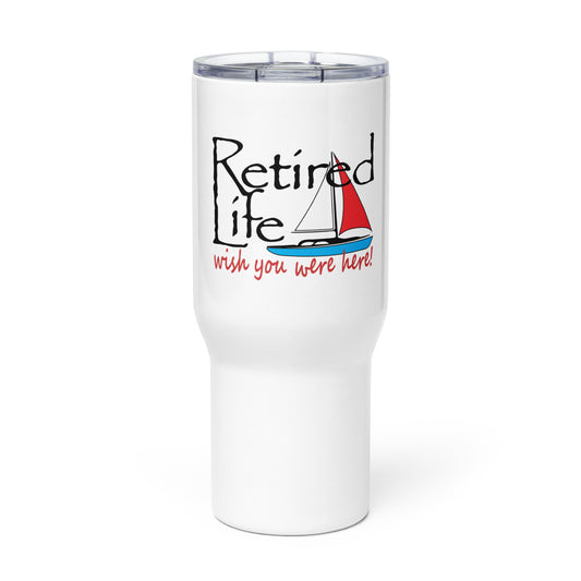 Travel mug with a handle Sailboat