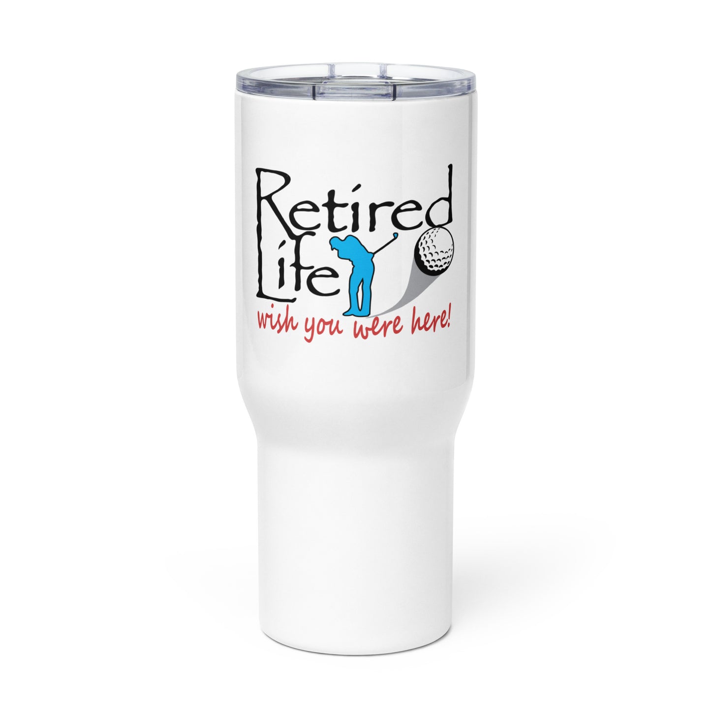 Travel mug with a handle Man Golfer