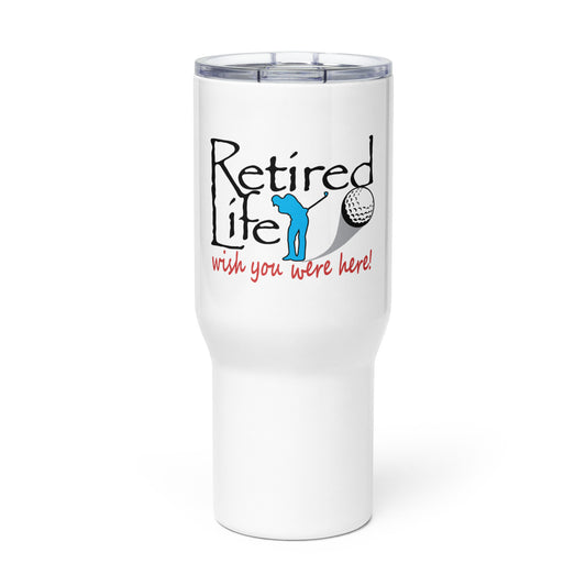 Travel mug with a handle Man Golfer