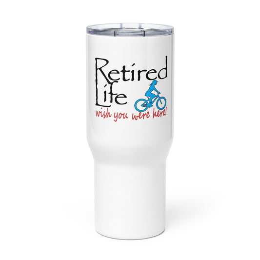 Travel mug with a handle Mountain Bike Lady