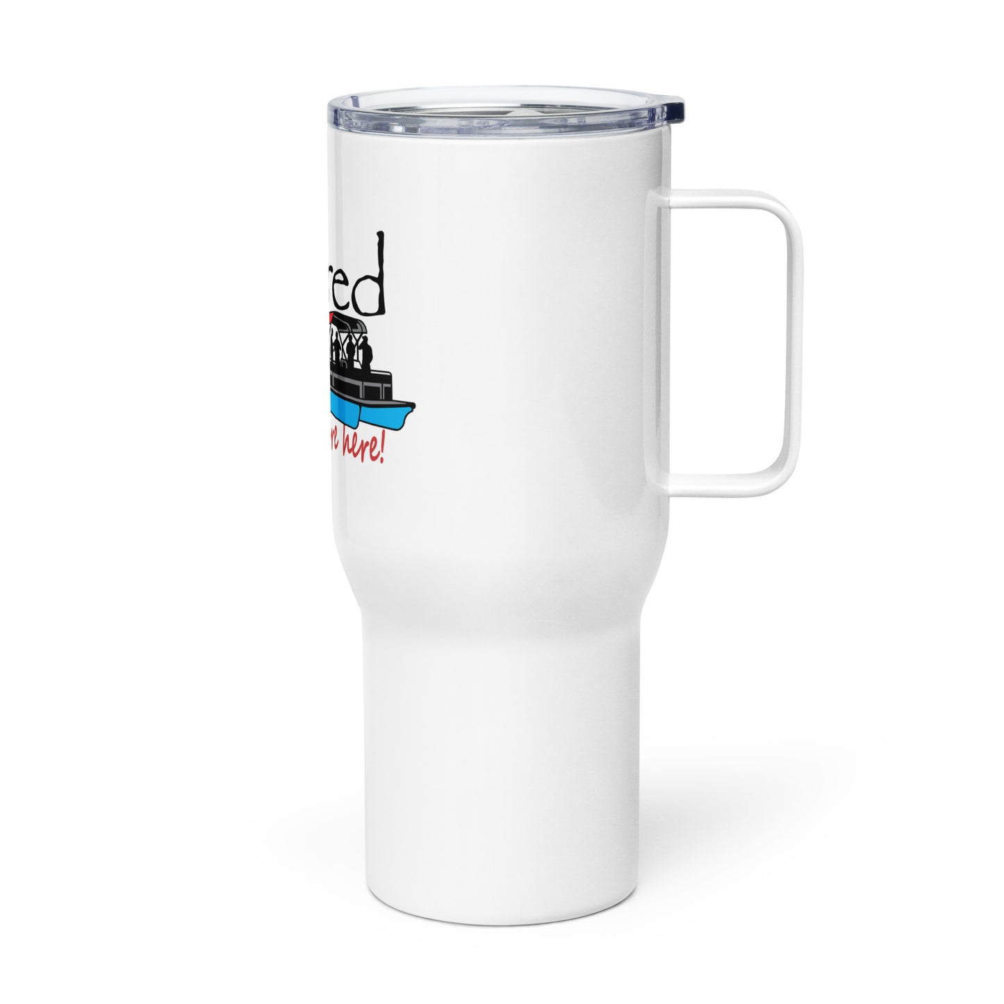 Travel mug with a handle Pontoon Boat