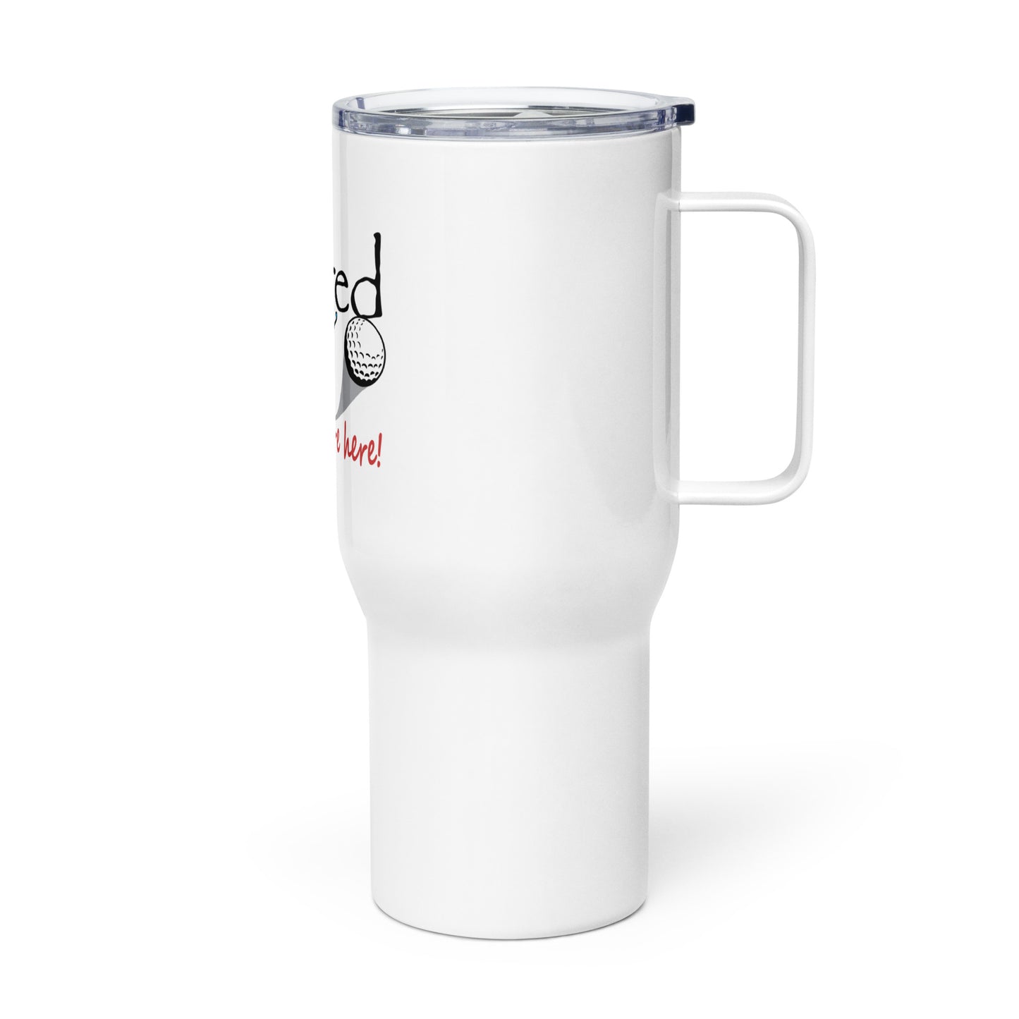 Travel mug with a handle Man Golfer