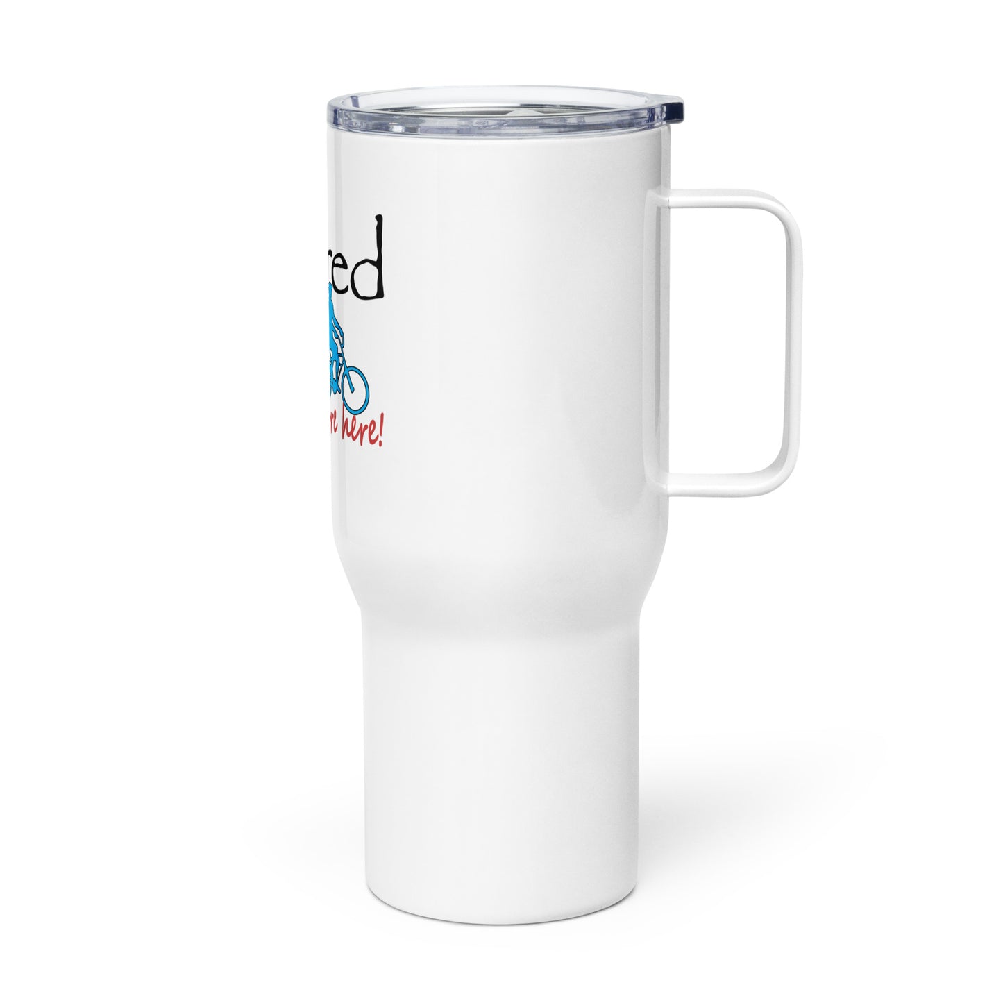 Travel mug with a handle Beach Cruiser Man