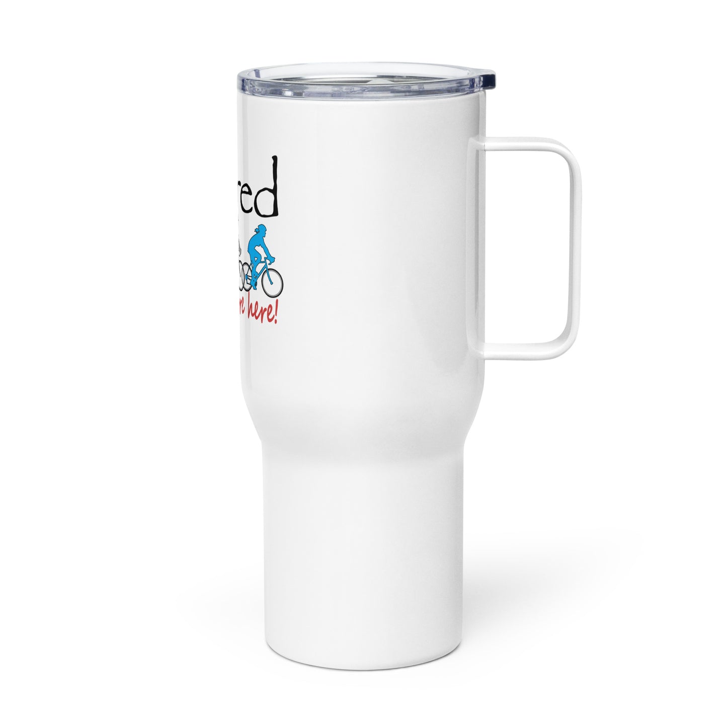 Travel mug with a handle Road Bike Couple